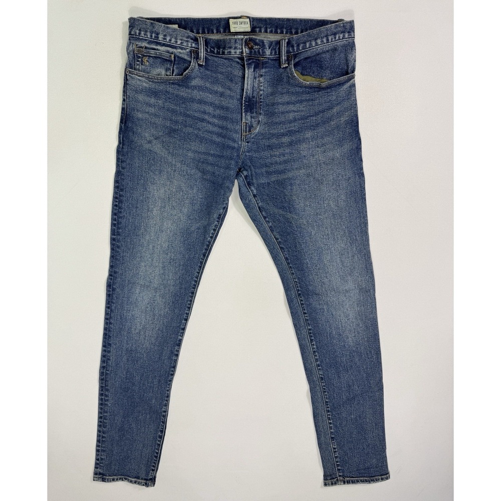 Todd Snyder Men 34x34 (36x34) Slim Fit Jeans 5 Pocket Stretch Blue Designer City